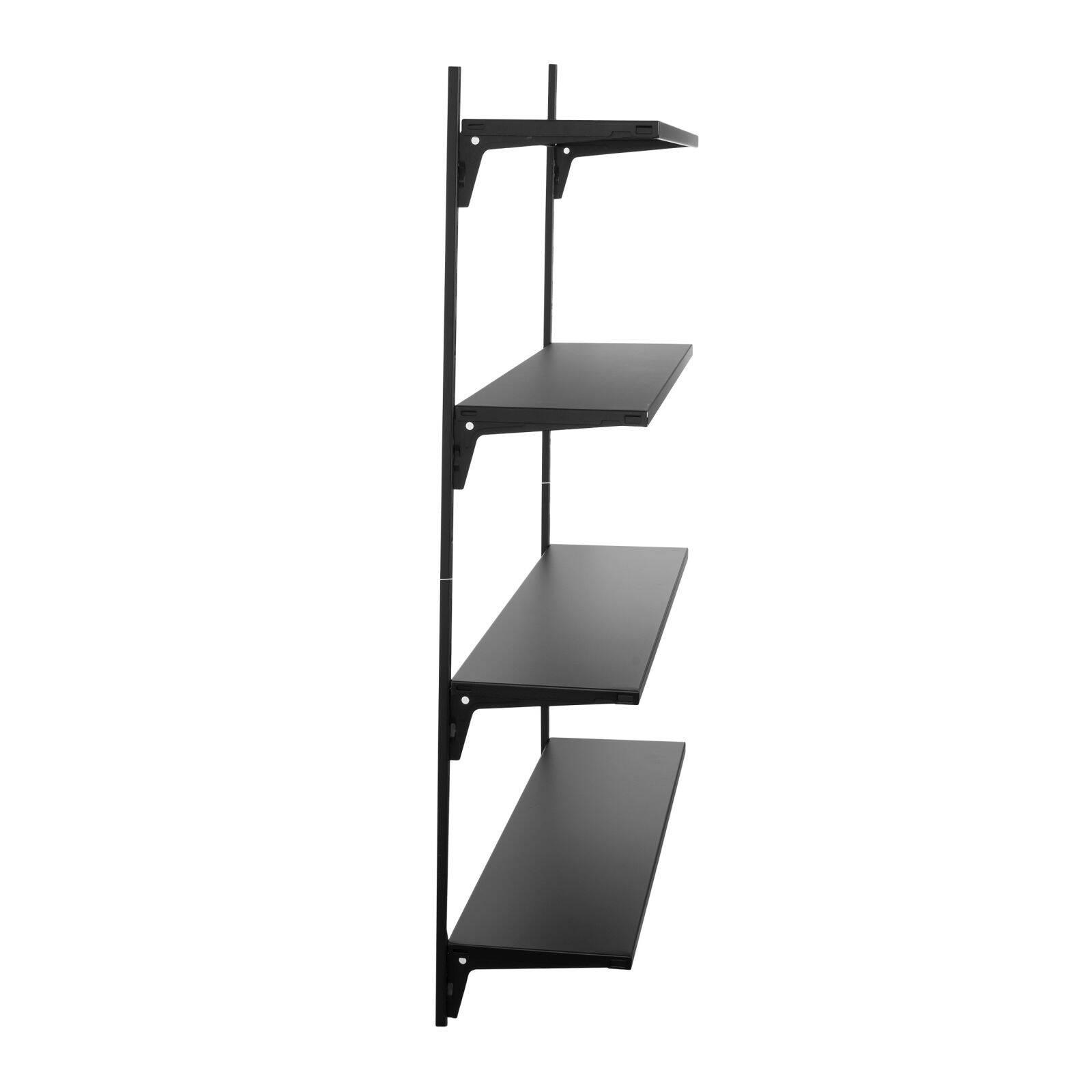 Regał wiszący loft 20 cm – 4 półki, czarny mat